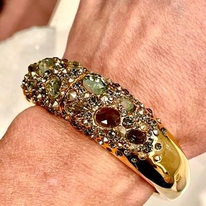 Alexis Bittar Gold Encrusted Cuff Bracelet.